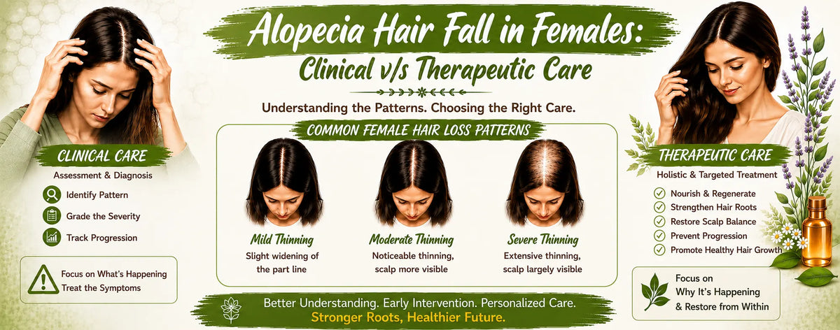 Alopecia Hair Fall in Females: Clinical v/s Therapeutic Care