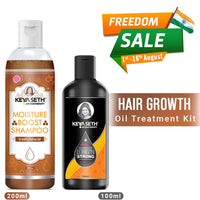 Hair Growth Oil Treatment Kit – Moisture Boost Shampoo & Alopex Long N Strong Hair Oil with Rosemary, Tea Tree, Honey & Provitamin B5 for Hydration, Strength & Hair Growth