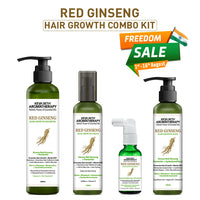 Korean Red Ginseng Hair Growth Combo Kit – Shampoo & Serum, Blocks DHT, Hydrates & Nourishes Hair & Scalp, Pentavitin, Caffeine, Vitamin B5, Promotes Hair Growth & Scalp Health