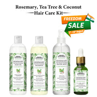 Rosemary Hair Growth Treatment Kit for Dry Hair- Rosemary Hair Serum, Hair Oil, Shampoo, Water Mist to Reduce Itching, Oiliness, Flakes & Hair Fall