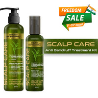 Anti Dandruff Treatment Kit–Shampoo & Solution with Salicylic, Tea Tree & Pentavitin