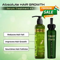 Absolute Hair Growth Serum Treatment Kit–Shampoo & Solution with Biotin, Rosemary & Ginseng