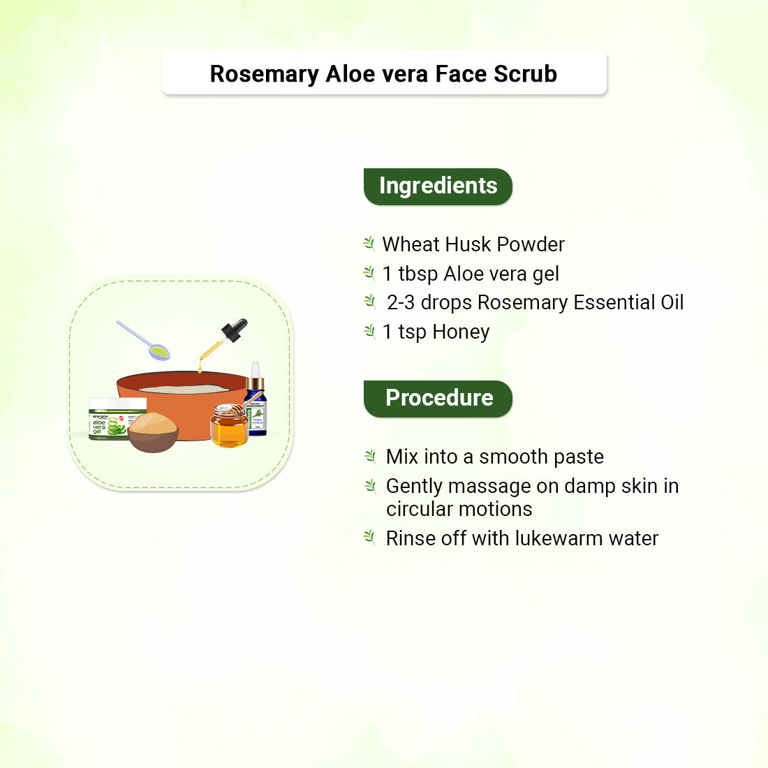 Rosemary Essential Oil DIY Skincare Kit – Rosemary Oil & Aloe-Vera Gel Fights Acne & Anti Aging, Reduces Wrinkles & Redness for Clear, Glowing Skin - Keya Seth Aromatherapy