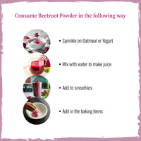 Beetroot Powder with Betalains & Vitamin C for Glowing Skin, Moisturizing, Anti-Aging, Natural Hair Color, Dandruff Control & Immunity Boost - Keya Seth Aromatherapy