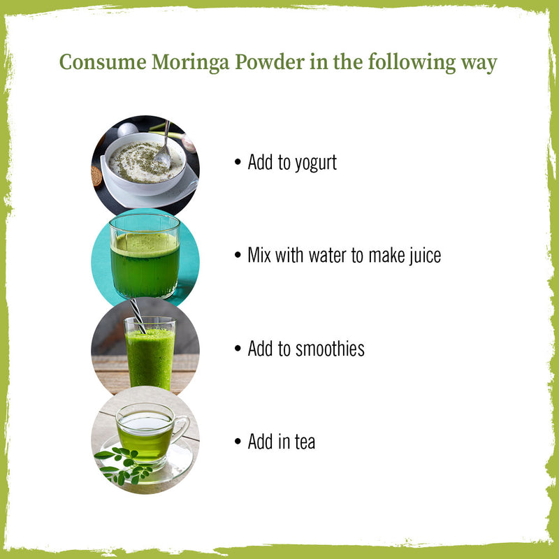 Moringa Powder with Vitamin A & Flavonoids for Hydration, Soothing, Anti-Wrinkle, Dryness Relief, Weight Loss Support, Boost Energy & Collagen - Keya Seth Aromatherapy
