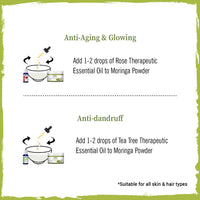 Moringa Powder with Vitamin A & Flavonoids for Hydration, Soothing, Anti-Wrinkle, Dryness Relief, Weight Loss Support, Boost Energy & Collagen - Keya Seth Aromatherapy