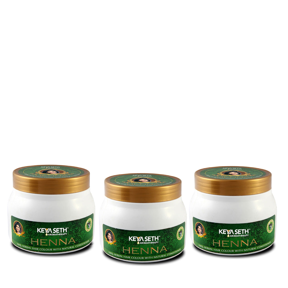 Henna Powder Herbal Hair Colour with Nature Conditioner for Silky & Shiny Hair with Aloe Vera, Catechu & Tea leaves - Keya Seth Aromatherapy