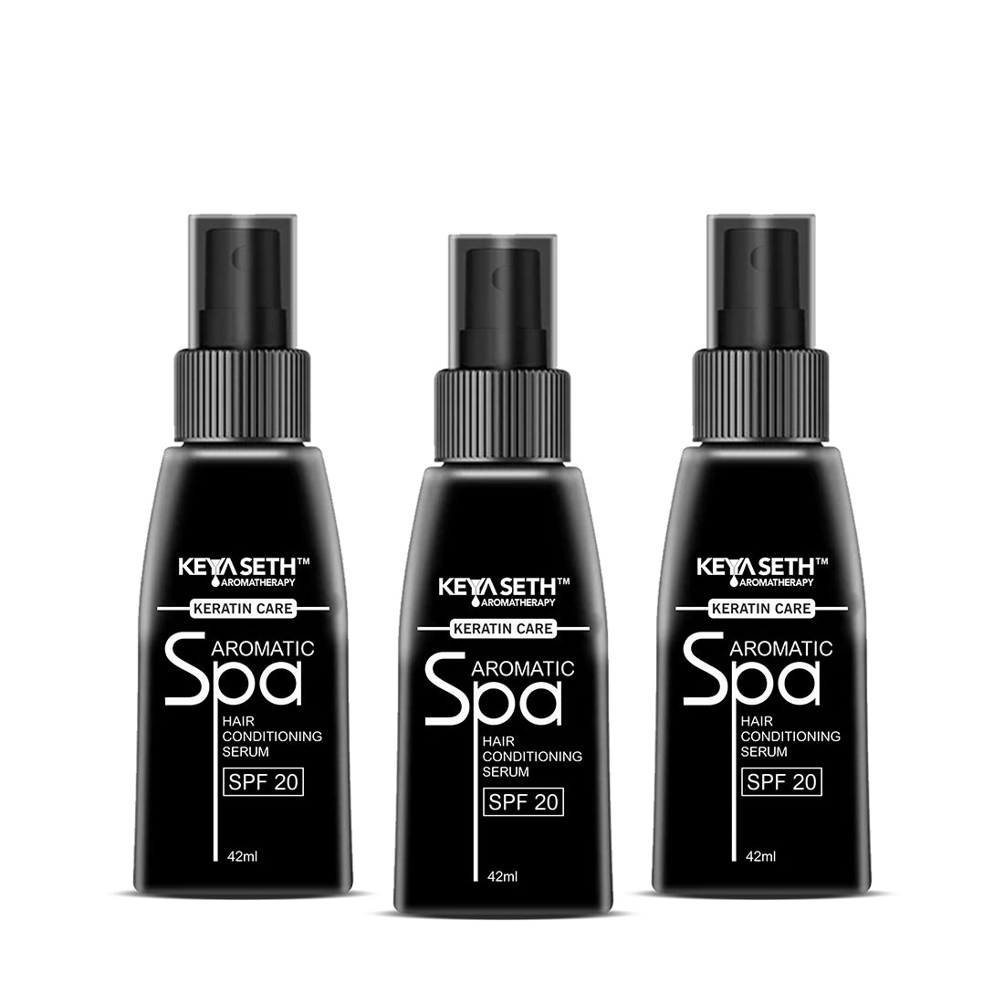 Keratin Care Hair Conditioning Serum SPF 20 After Straightening & Smoothening for Flexible Strong & Manageable Hair with Essential Oil for Men & Women - Keya Seth Aromatherapy