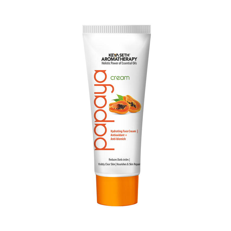 Papaya Cream, Papaya Extract & Vit B5 Enriched, Brightening, Glowing & Anti Blemish - Removes Pigmentation & Dark Spots, Nourishes & Hydrating Cream For Men/Women - Keya Seth Aromatherapy