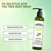 Salicylic Acid Tea Tree Body Wash, BHA + Terpineol, Body Acne & Exfoliation, Natural Glucoside Foaming, Dead Skin Removal, Ichthyol Pale, Vitamin E,B5 - Keya Seth Aromatherapy