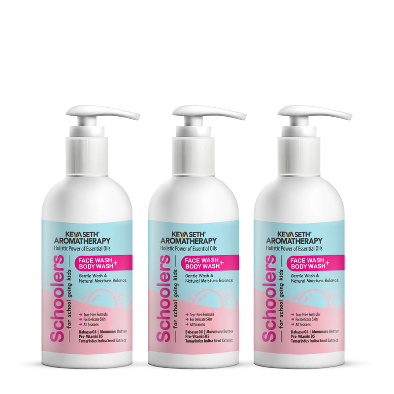 Schoolers Face & Body wash with No Harmful Chemical Deeply Nourishing Wash for Kids, Hypoallergenic, Paraben & Sulfates Free - Keya Seth Aromatherapy