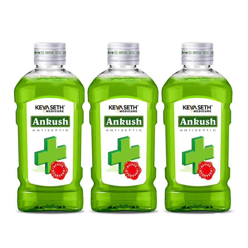 Ankush Ayurvedic Antiseptic Liquid, No Burning Sensation for First Aid & Personal Hygiene, Enriched with Neem, Tulsi, Lavender & Rose Essential Oil - Keya Seth Aromatherapy