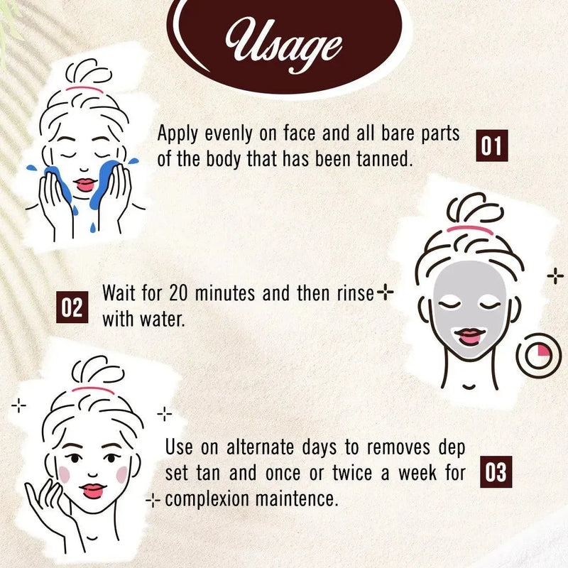Oxy De Tan Clay Foaming Facewash & Face Pack Combo Infused with Clove & Camphor Oil, Removes Tan & Dead Skin Cells SLS & Paraben Free No Ammonia & Bleach - Keya Seth Aromatherapy