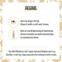 Lip Brightening & Hydrating Serum with Roll-On with Hyaluronic Acid, Rose Oil, Reduces Dark Patches, Pigmentation & Restore Natural Color for All 8ml - Keya Seth Aromatherapy