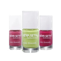 Mint Green + Workaholic + Flamingo Long Wear Nail Enamel Enriched with Vitamin E & Argan Oil - Keya Seth Aromatherapy